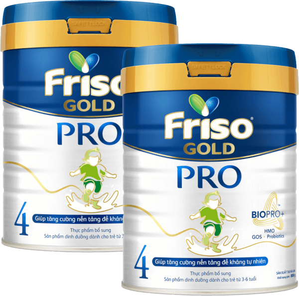 Combo 2 lon sữa Friso Gold Pro số 4, 800g (trên 3 tuổi)