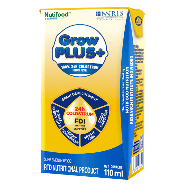 Sữa GrowPLUS+ Sữa non Vàng 2+ 110ml (lốc 4 hộp)