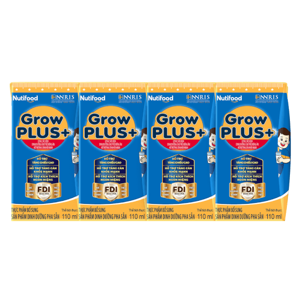 Thùng Sữa GrowPLUS+ Xanh 2+ 110ml (lốc 4 hộp)