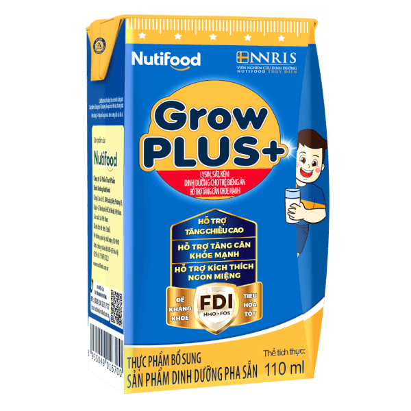 Thùng Sữa GrowPLUS+ Xanh 2+ 110ml (lốc 4 hộp)