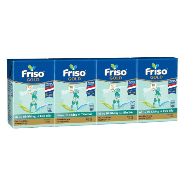 Thùng Sữa Friso Gold 110ml (từ 1 tuổi) - Lốc 4 hộp - New