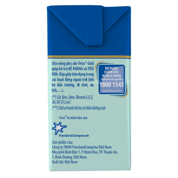 Thùng Sữa Friso Gold 110ml (từ 1 tuổi) - Lốc 4 hộp - New