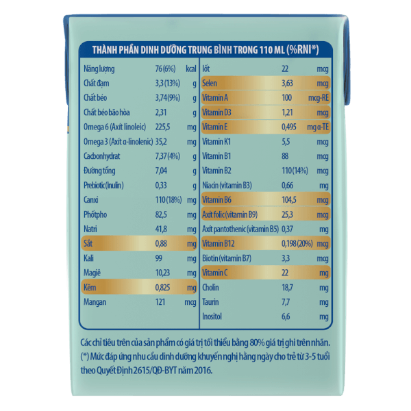 Thùng Sữa Friso Gold 110ml (từ 1 tuổi) - Lốc 4 hộp - New