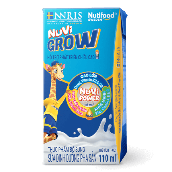 Combo 2 Thùng Sữa dinh dưỡng pha sẵn Nuvi Grow 2+ 110ml (Lốc 4 hộp)