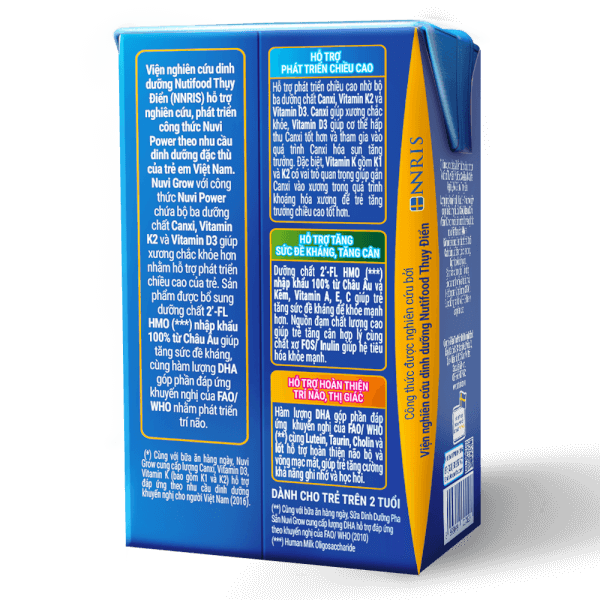 Combo 2 Thùng Sữa dinh dưỡng pha sẵn Nuvi Grow 2+ 110ml (Lốc 4 hộp)