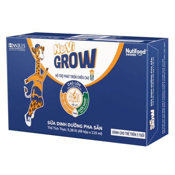 Combo 2 Thùng Sữa dinh dưỡng pha sẵn Nuvi Grow 2+ 110ml (Lốc 4 hộp)