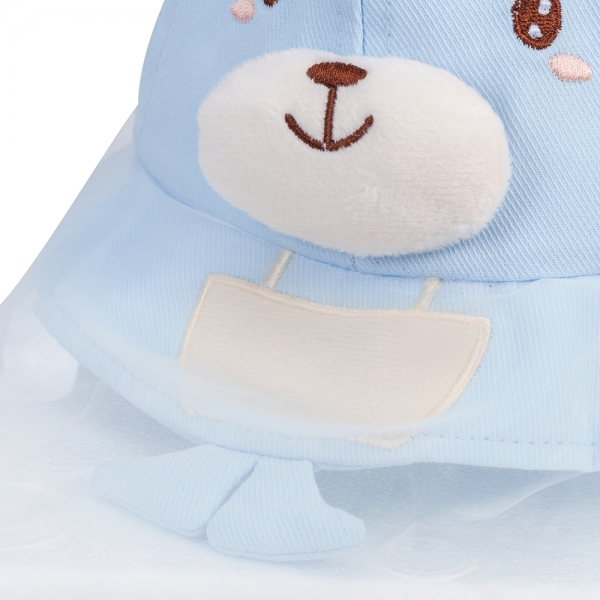 Nón lưỡi trai khăn voan bé trai Animo A2408_MN014 (46cm,Xanh)