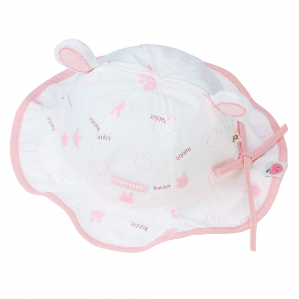 Nón vành tròn bé gái Animo A2408_JK010 (50cm,Trắng)