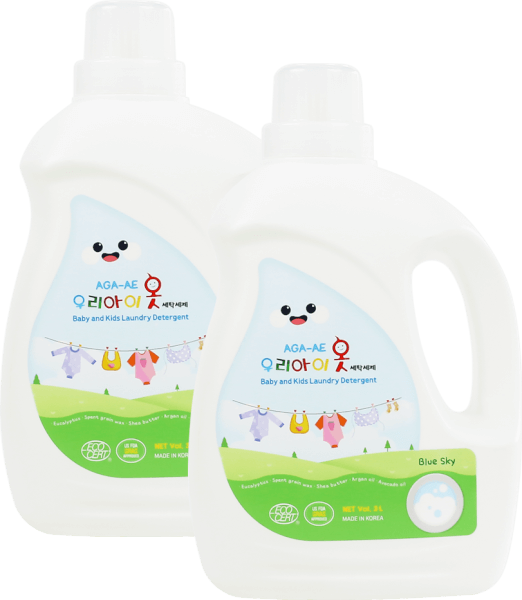 Combo 2 Nước giặt Hàn Quốc Aga-ae cho bé - Blue Sky 3L