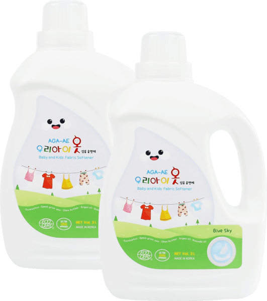 Combo 2 Nước xả Hàn Quốc Aga-ae cho bé - Blue Sky 3L