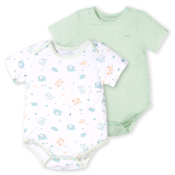 Set 2 bodysuit tam giác Animo Easy KV0924064 (0-9M,Nhiều màu)
