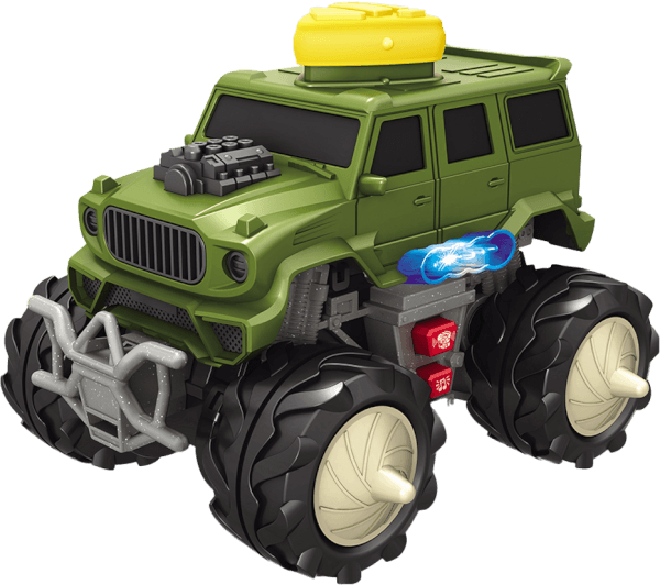 Xe quân đội địa hình siêu ngầu 360 độ có nút điều khiển và có âm thanh, đèn RFD425230 C407 (Xanh)