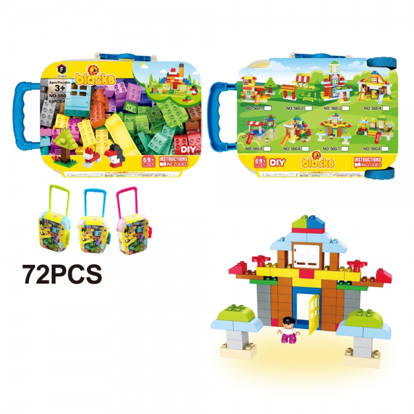 Vali xếp hình khối cao cấp 72pcs RFD371839 C407 (Xanh dương)