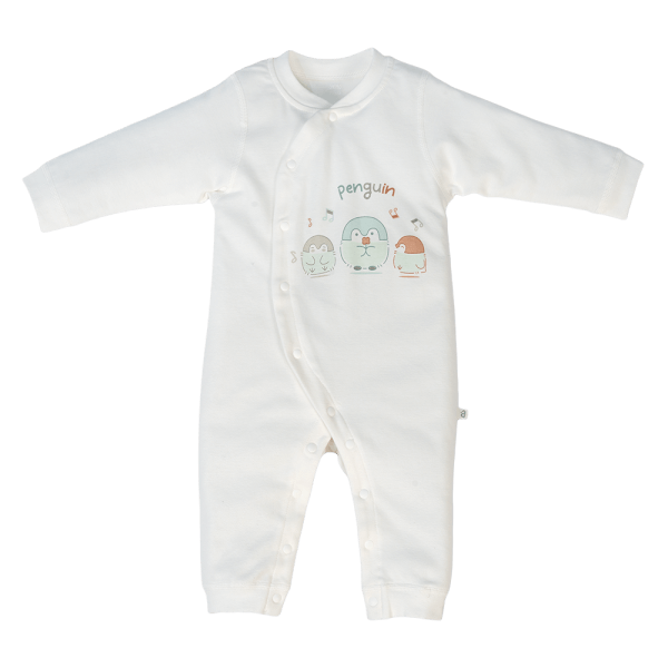 Bodysuit đông vải mỏng Animo MN1024017_M8991 (0-9M,Trắng)