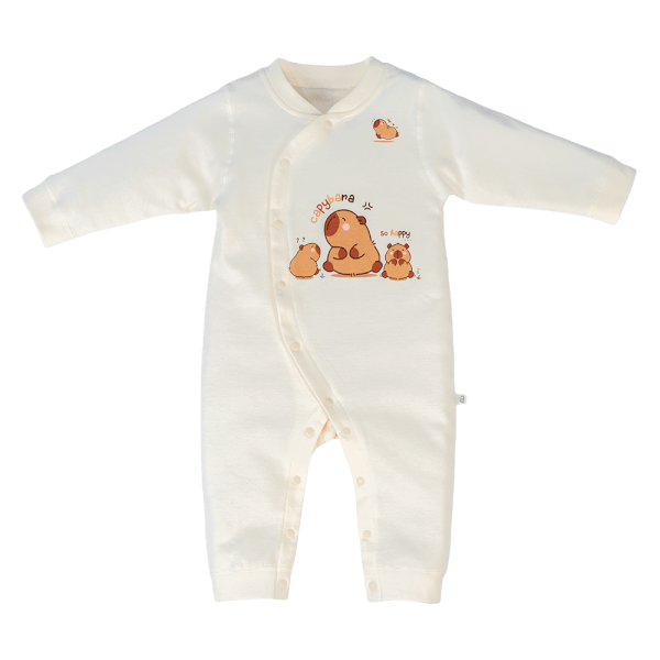 Bodysuit đông vải mỏng Animo MN1024015_M8989 (0-9M,Kem)