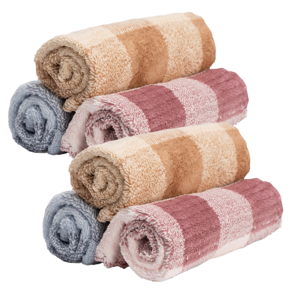 Combo 2 set 3 khăn đa năng Microfiber Poemy (30x30cm, Nhiều màu)