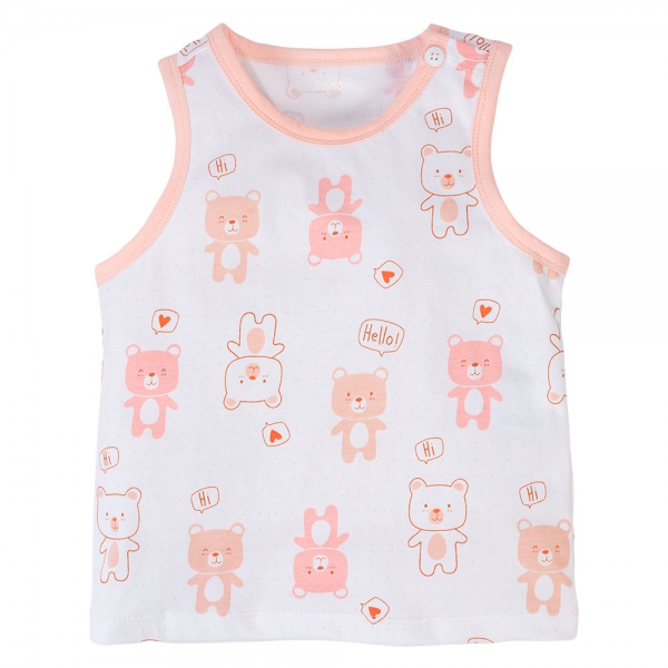 Bộ bé gái ngắn Animo Easy TX0924003 (1-4Y,Hồng cam)