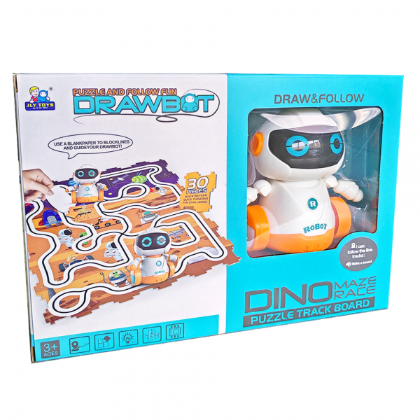 Bộ xếp hình và robot theo dấu kèm bút vẽ đường đi YN535109 C407