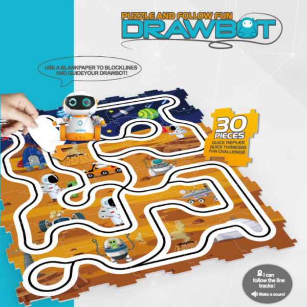 Bộ xếp hình và robot theo dấu kèm bút vẽ đường đi YN535109 C407