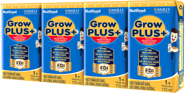 Thùng Sữa GrowPLUS+ Xanh 1+ 110ml (lốc 4 hộp)