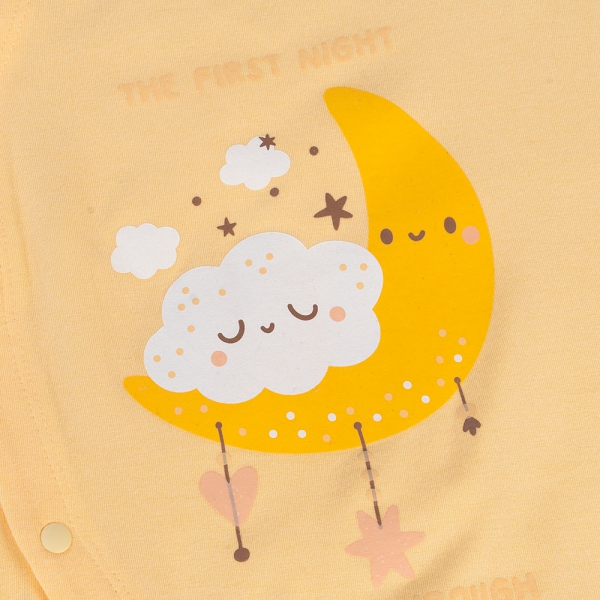 Bodysuit Modal dài Animo VD1024042 (0-12M,Vàng)