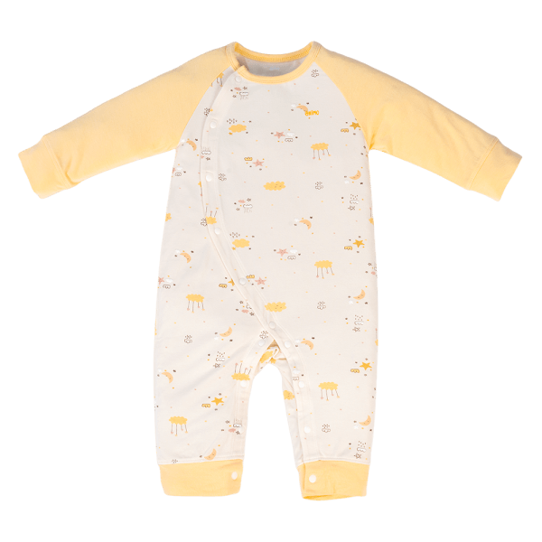 Bodysuit Modal dài Animo VD0724039 (0-12M,Vàng)