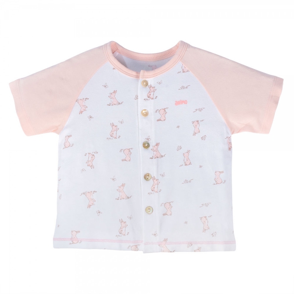 Set 2 Bộ kháng khuẩn Modal ngắn Animo VD0824025 (0-24M,Hồng)