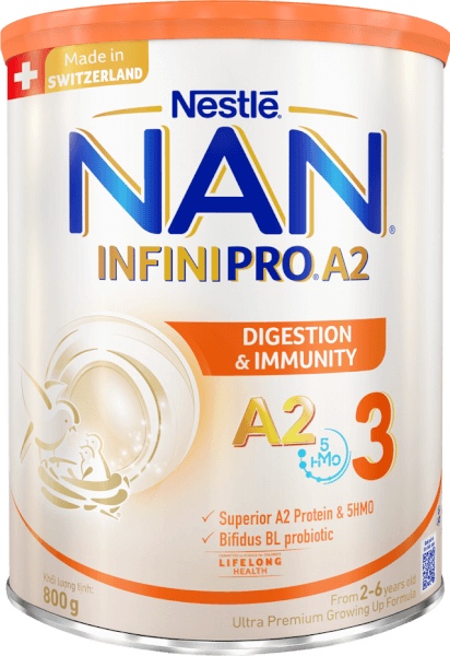Sữa NAN INFINIPRO A2 số 3 800g (5HMO) (2-6 tuổi) (Giao bao bì ngẫu nhiên)