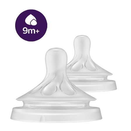 Vĩ 2 núm ty silicone Philips Avent mô phỏng tự nhiên mẫu mới (SCY966/12, 9M+)