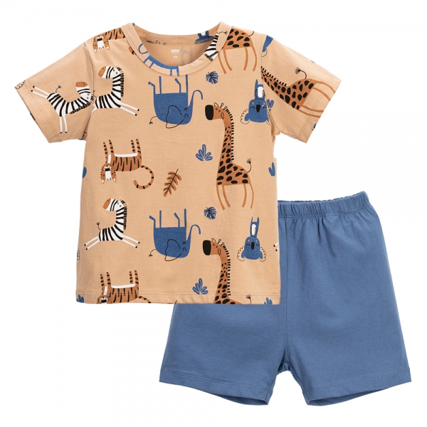 Bộ bé trai ngắn Animo Easy HN0724051 (1-4Y,Kem)