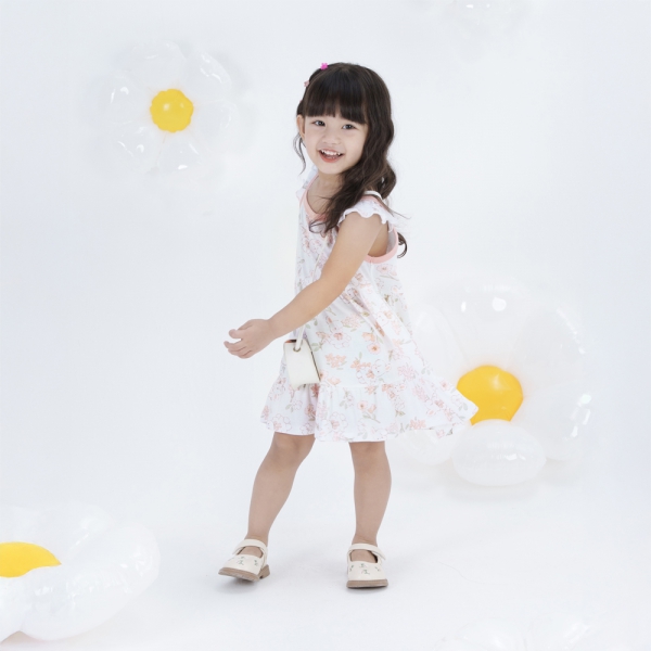 Đầm bé gái Animo Easy LU0924072 (1-4Y,Trắng)