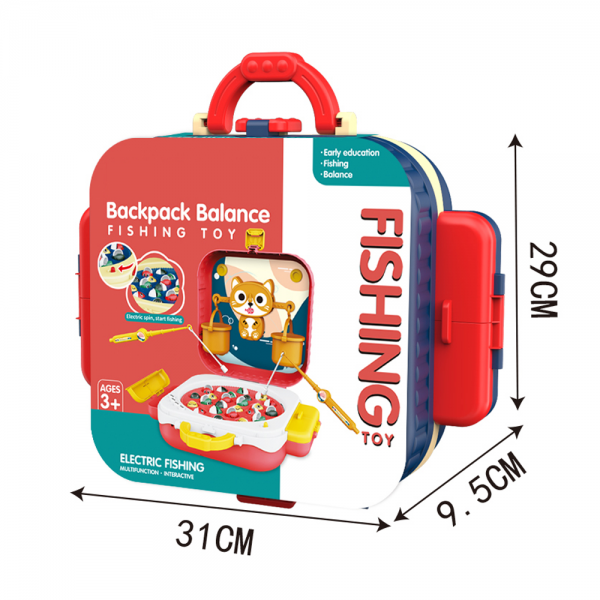 Hộp đựng câu cá 2in1 giáo dục phát nhạc, kể chuyện và bàn cân CY496396 C407 (Đỏ)