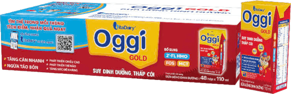 Thùng Sữa uống dinh dưỡng Oggi Gold 110ml, lốc 4 hộp (trên 1 tuổi)