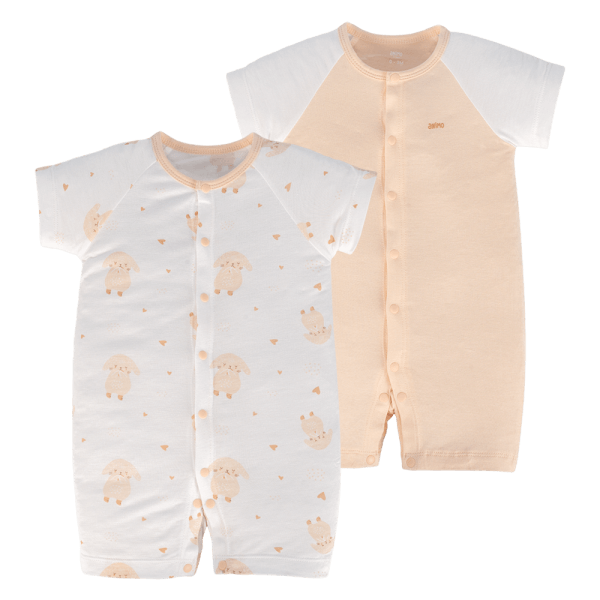 Set 2 bodysuit đùi Animo Easy KV0924069 (0-12M,Nhiều màu)