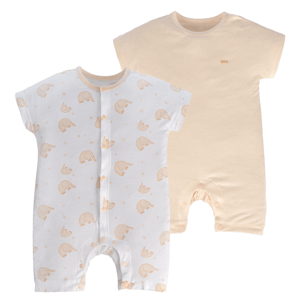 Set 2 bodysuit đùi Animo Easy KV0924065 (0-12M,Nhiều màu)