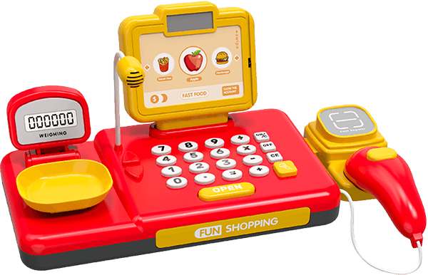 Máy tính tiền cao cấp kèm micro có âm thanh và đèn LH16880840 C407 (Đỏ)