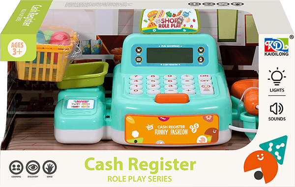 Máy tính tiền có âm thanh và đèn LH16880839 C407 (Xanh)