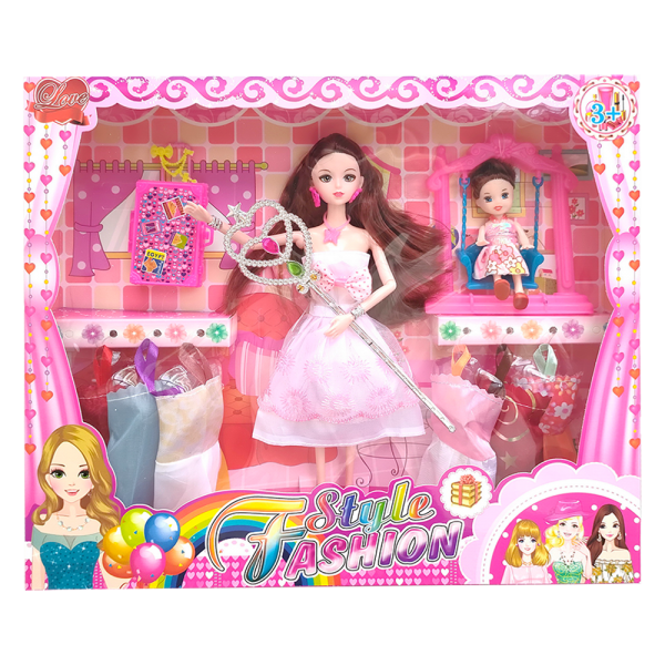 Bộ 2 búp bê trưởng tạo mẫu thời trang LH16880803 C407 (Hồng)