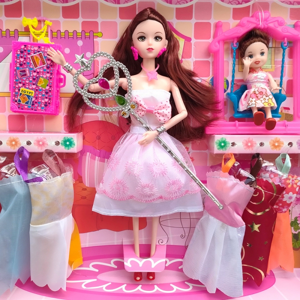 Bộ 2 búp bê trưởng tạo mẫu thời trang LH16880803 C407 (Hồng)