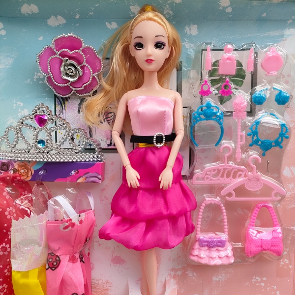 Bộ búp bê tạo mẫu thời trang và trang điểm LH16880793 C407 (Hồng)