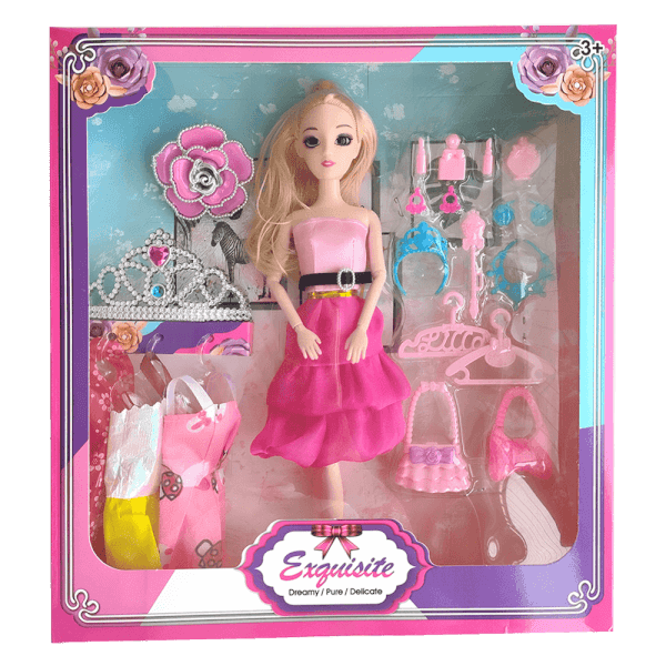 Bộ búp bê tạo mẫu thời trang và trang điểm LH16880793 C407 (Hồng)