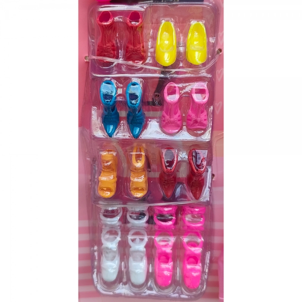 Bộ búp bê kèm phụ kiện tóc và giày LH16880779 C407 (Hồng)