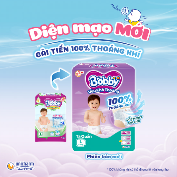 Tã quần Bobby size XXL, 60 miếng (giao bao bì ngẫu nhiên)