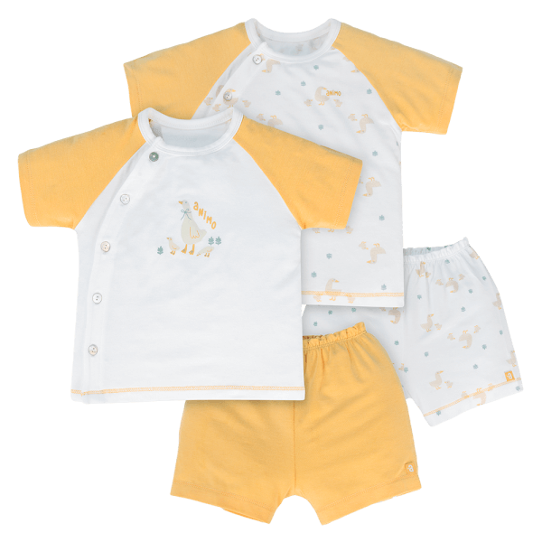 Set 2 Bộ modal kháng khuẩn ngắn Animo VD1024005 (0-24M,Vàng)