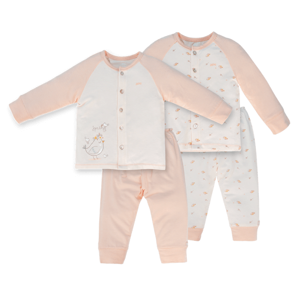 Set 2 Bộ modal kháng khuẩn dài Animo VD1024003 (0-24M,Hồng đào)