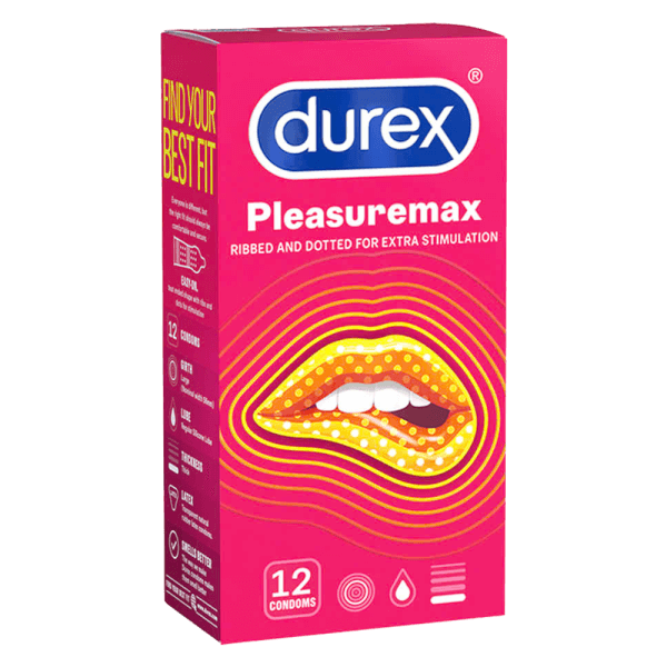 Bao Cao Su Durex Pleasuremax hộp 12 gói (Giao mẫu ngẫu nhiên)