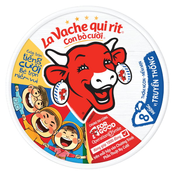 Thực phẩm bổ sung: Phô mai La Vache qui rit Con Bò Cười - 100N VN (112gr) (giao bao bì ngẫu nhiên)