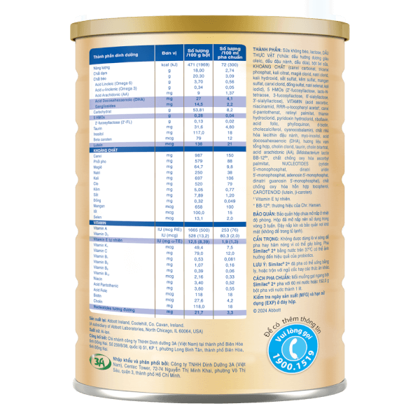 Sữa Similac 2+ 1,6kg (Từ 2 tuổi)