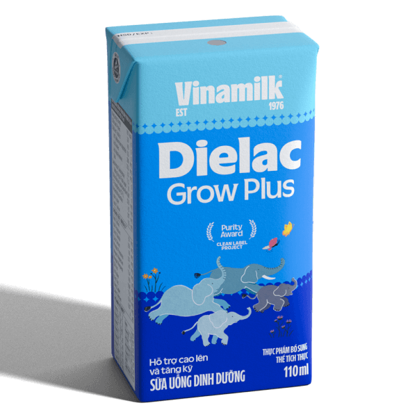 Sữa uống dinh dưỡng Dielac Grow Plus 110ml (Sữa Non) - Lốc 4 hộp (Giao bao bì ngẫu nhiên)