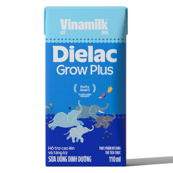 Sữa uống dinh dưỡng Dielac Grow Plus 110ml (Sữa Non) - Lốc 4 hộp (Giao bao bì ngẫu nhiên)
